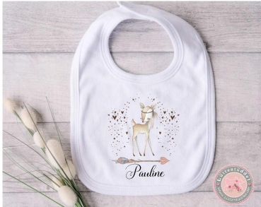 zuckersüßes Babylätzchen Fuchs Indianer  Wunschname Geschenk Geburt Taufe Mitbringsel Lüttentüddel®